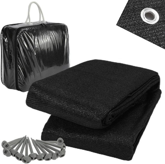 Voortenttapijt 300x600 cm - Ademend Campingtapijt Outdoor Grondzeil met Haringen en Draagtas