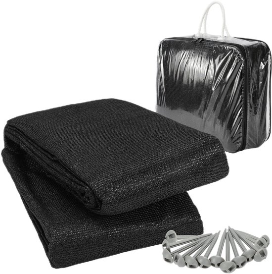 Voortenttapijt - Luifeltapijt - Kamperen Buiten - Ademend Antislip - 300 x 400 cm - Zwart