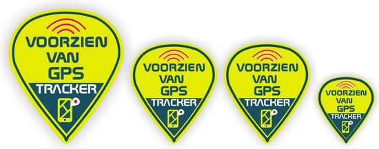 Voorzien van GPS tracker 4 stickers van Ditur