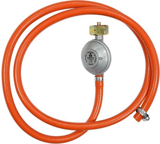 Vorel - Drukregelaar met Slang - 1,5m - Inclusief Klemmen - Voor Propaan-Butaan van Merkloos