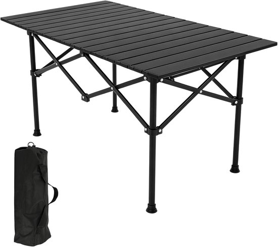 Vouwbare Campingtafel van Koolstofstaal met Tas - Ideaal voor Picknicks, Tuinfeesten en Wandelen, Afmetingen 95 x 56 x 50 cm