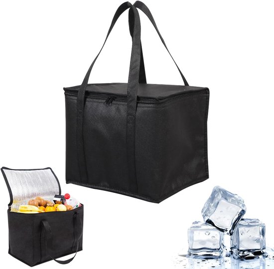 Vouwbare koelbox, grote geïsoleerde picknickmand, thermische tas, waterdicht en ideaal voor buitenactiviteiten, 41 x 26 x 33 cm
