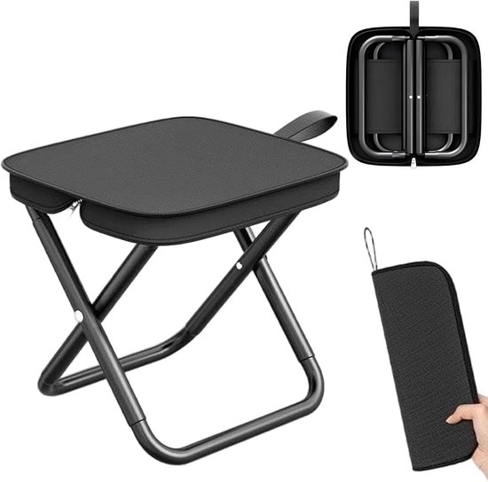 Vouwbare Kruk voor Buiten, Compact en Lichtgewicht, Ideaal voor Kamperen en Hiking, Draagvermogen tot 100 kg, Perfect voor Reizen en Outdoor Activiteiten