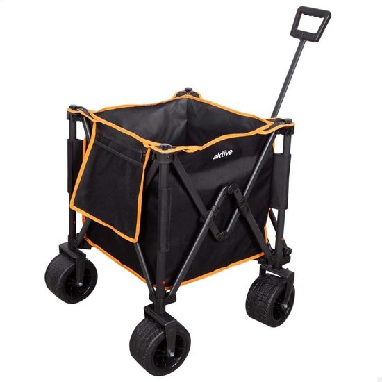 Vouwbare transportwagen voor strand en tuin - Staal en polyester - Tot 80kg draagvermogen - ShopVlot