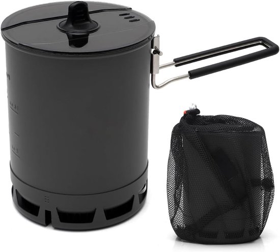 Vouwbare Ultralichte Campingpan van Aluminium, Ideaal voor Koken tijdens Kamperen, Picknicken en Wandelen, 600 ml, Lichtgewicht Kookgerei