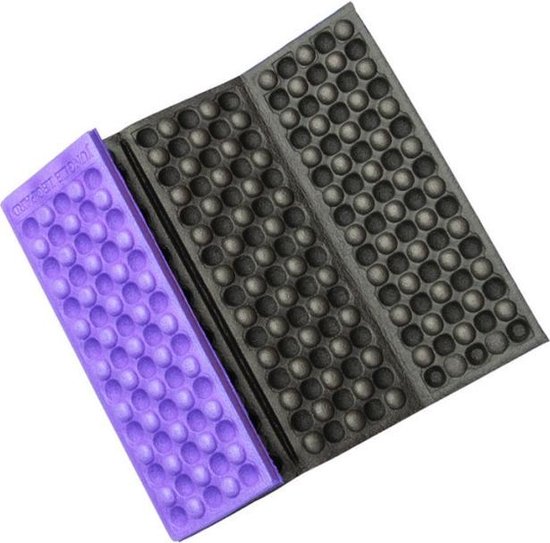 Vouwkussen – Camping zitje – Picknick kussen – Draagbaar kleed – Seat pad - Paars van Merkloos