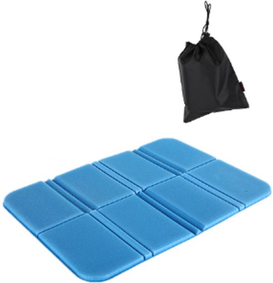 Vouwkussen - Zitmatje - Kussen - Isolatiematten - Zitkussen - Picknick Kussen - kampeer Kussen - Draagbaar kleed - met Opbergtas - Waterdicht - Opvouwbaar - voor buiten, tuin, camping, picknick, wandelen - blauw - 385*275*8mm van Airex