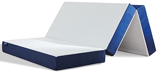 Vouwmatras 120 x 195 cm - Drievoudige Camping- en Logeerbed Matras met Wasbare Overtrek van Milly Mally