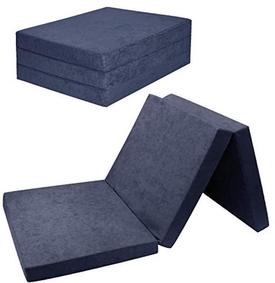 Vouwmatras 180 x 65 cm - 3-delig - Opvouwbaar H2 Gastenmatras voor Camping en Reizen - Comfortabel Schuimmatras - Wasbare Overtrek van Merkloos