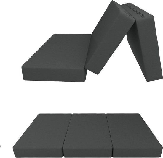 Vouwmatras 3-delig - Gastenmatras Campingbed - Logeren en Kamperen - Waterdicht en Ademend - 140 x 195 x 15 cm