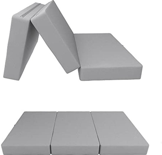Vouwmatras 3-Delig Waterdicht Campingmatras 120 x 195 cm - Opvouwbaar Gastbed van Merkloos