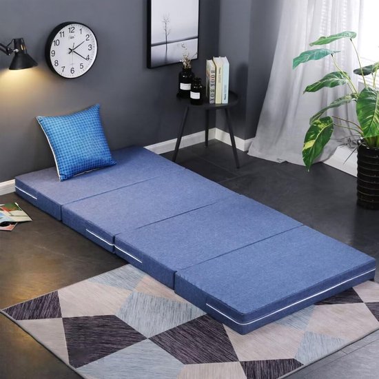 Vouwmatras 60x200 cm - Vouwbed voor Gasten, Reis- en Slaapmatras voor Volwassenen van Badenia Trendline