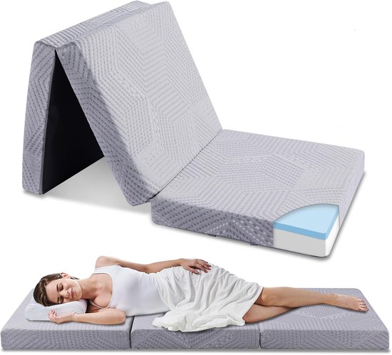 Vouwmatras 75 x 195 cm | Inklapbaar en Comfortabel Gastenbed | Ideaal voor Reizen, Camping en Thuisgebruik van Unipatch