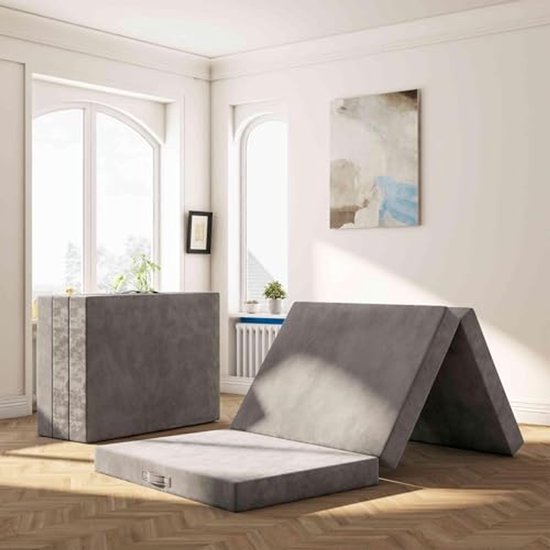 Vouwmatras 75 x 195 cm - Inklapbaar, Middelhard Gastenbed, Ideaal voor Reizen en Camping van Beautissu