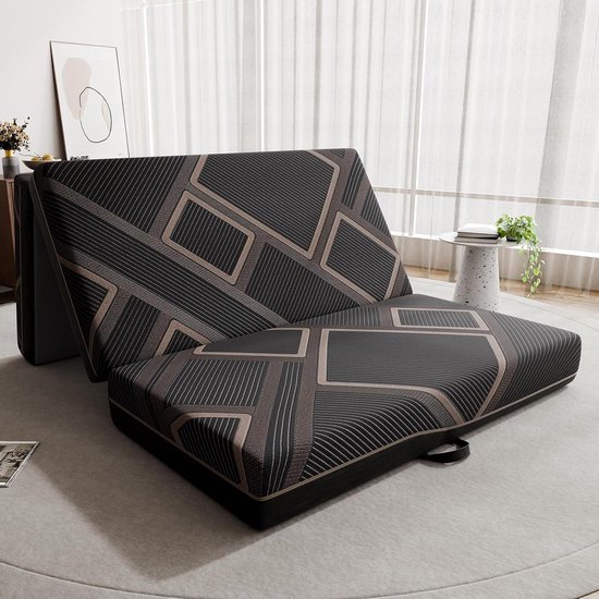 Vouwmatras - Gastbed Matras - Comfortabel Slapen - 3-Laags Constructie - 120x200 cm - Grijs