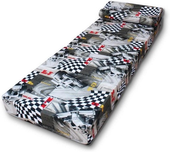 Vouwmatras Gastenbed - Opvouwbaar Ligbed - Logeren en Ontspannen - Ruimtebesparend 3-voudig - 70 x 200 cm - Multicolor