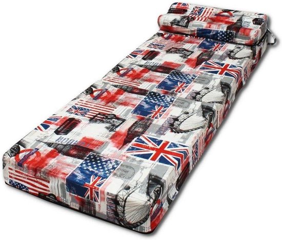 Vouwmatras Gastenbed - Opvouwbaar Ligbed - Logeren en Ontspannen - Ruimtebesparend Opvouwbaar - 70 x 200 cm - Multicolor