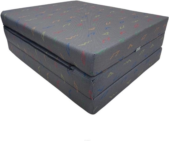 Vouwmatras - Gastenmatras - Extra slaapplek - Wasbare hoes - 195x60x9 cm - Modern