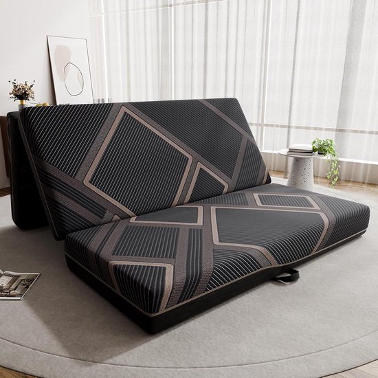 Vouwmatras - Gastenmatras Logeerbed - Flexibel Slapen - 3-Laags Schuim - 140x200x15 CM - Grijs