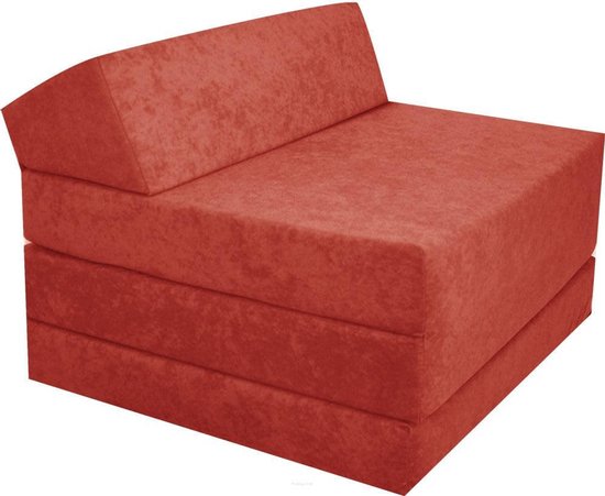 Vouwmatras Gastenmatras - Opvouwbaar Bed - Logeren & Kamperen - Ruimtebesparend Ontwerp - 200 x 70 cm - Rood