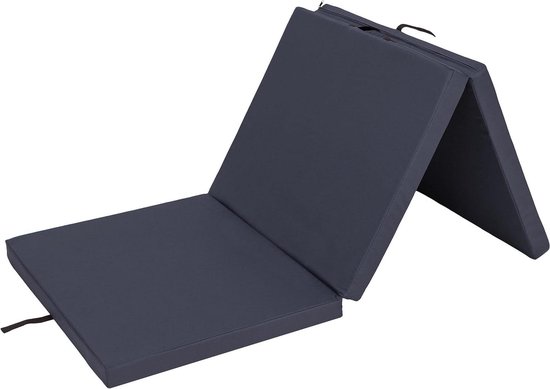 Vouwmatras - Gastenmatras Slaapmat - Comfortabel Slapen - Afneembare Hoes - 195 x 80 cm - Marineblauw