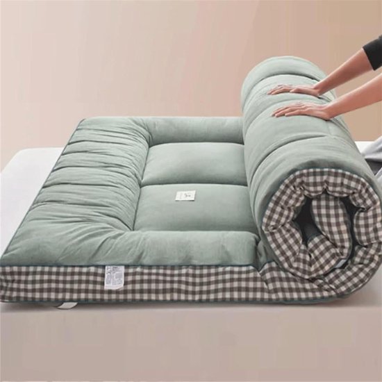 Vouwmatras - Japanse Matras Vloermat - Comfortabel Slapen - Hoge Dichtheid Schuim - 150 cm x 200 cm - Grijs