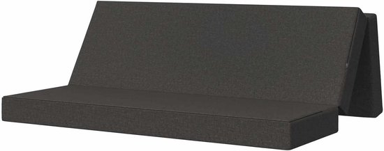 Vouwmatras - Opklapmatras Slaapmat - Extra Slaapplek Creëren - Afneembare Overtrek - 200 cm - Donkergrijs