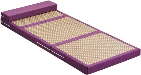 Vouwmatras - Opvouwbaar bed - Comfortabel slapen - Ruimtebesparend ontwerp - 60 x 200 cm - Paars