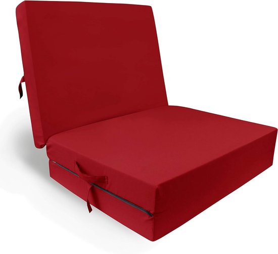 Vouwmatras Senior - Logeerbed Kruk - Flexibel Gebruik - Wasbare Hoes - 195x85x10 cm - Zwart