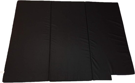 Vouwmatras - Slaapmat - Comfortabel slapen - Koudschuim kern - 185x138x6 cm - Zwart