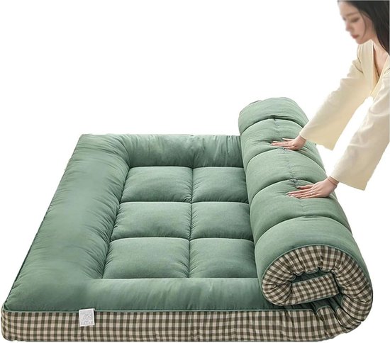Vouwmatras - Slaapmat - Comfortabel Slapen - Traagschuim Vulling - 90 x 200 cm - Grijs