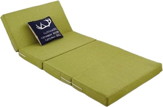 Vouwmatras Traagschuim - Opvouwbare Mat - Logeren en Ontspannen - Ruimtebesparend Ontwerp - 100x200x5cm - Groen