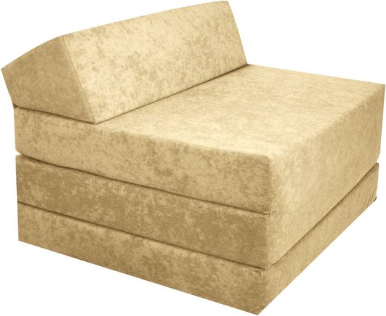 Vouwmatras voor Gasten - Comfortabele en Praktische Oplossing (200 x 70 x 10 cm, Beige) van Merkloos