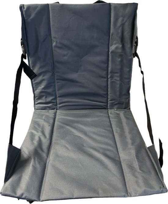 Vouwstoel / kussen - Grijs - Campingstoel - Festival - Picknick - Strandstoel - Folding Chair - Klapstoel - Outdoor - Waterdicht van Easyline