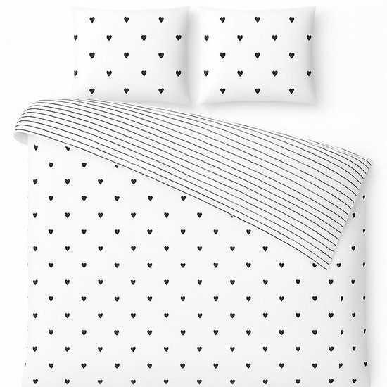 Vtwonen - Striped Love dekbedovertrek - Lits-Jumeaux - 240x200/220cm - Wit van vtwonen