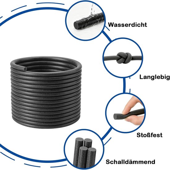 Vulprofiel voor voegen van 5 meter met ronde PE cord van 6 mm - Ideaal voor isolatie, afdichting en constructie