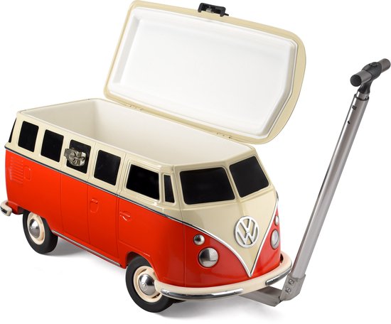 VW Collection - Volkswagen T1 Bulli Bus Verrijdbare koelbox (26 l) - rood