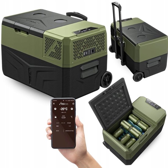 Walco BCX30 Green Compressor Koelbox 28L – Draagbaar & Bluetooth van Merkloos