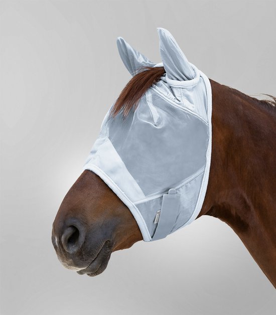 Waldhausen PREMIUM vliegenmasker met gehoorbescherming Pony Zilver Grijs