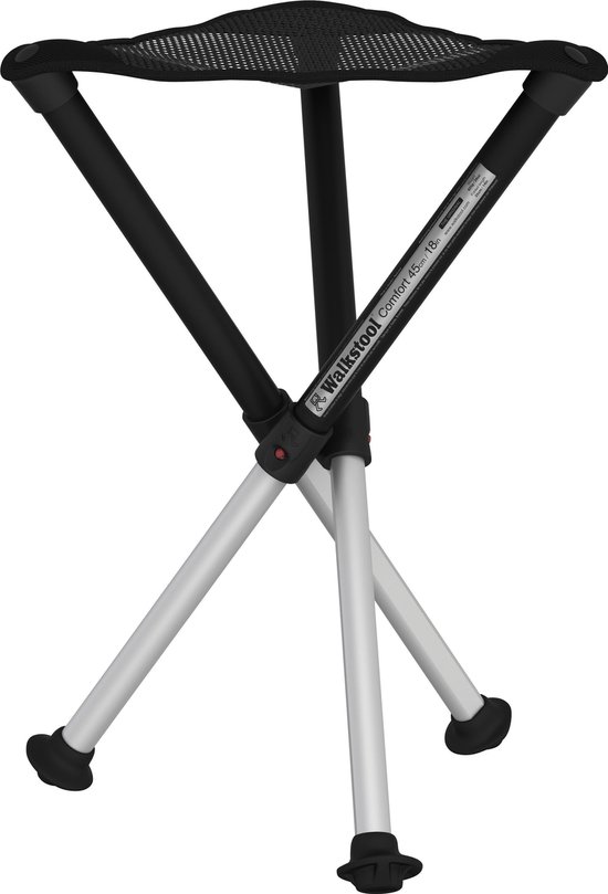 Walkstool - 3-Poots krukje - Comfort 45 cm - Verstelbaar - Zwart van Walkstool