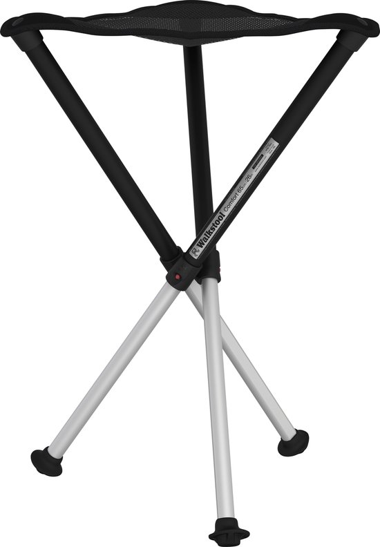 Walkstool - 3-Poots krukje - Comfort 65 cm - Verstelbaar - Zwart van Walkstool