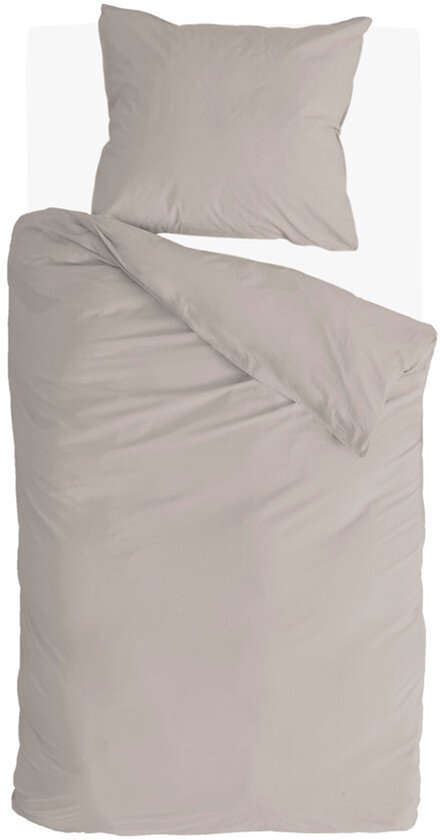 Walra Dekbedovertrek Linen Elegance - 140x220 - Voor: 50% Katoen BCI / 50% Linnen. Achter: 100% Katoen BCI - Zand van Merkloos