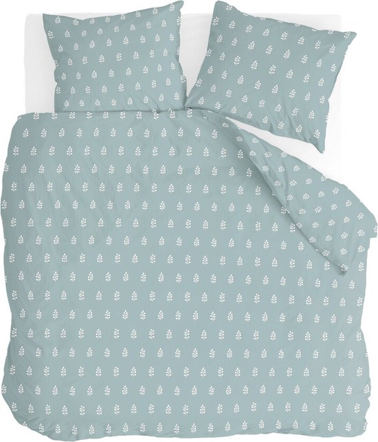 Walra Dekbedovertrek Remade Lucky Leaves - 240x220 - 100% katoen - Zeeblauw van Walra