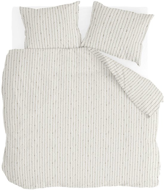 Walra Dekbedovertrek Remade Scribble Symphony - 200x220 - 100% katoen - Beige van Merkloos