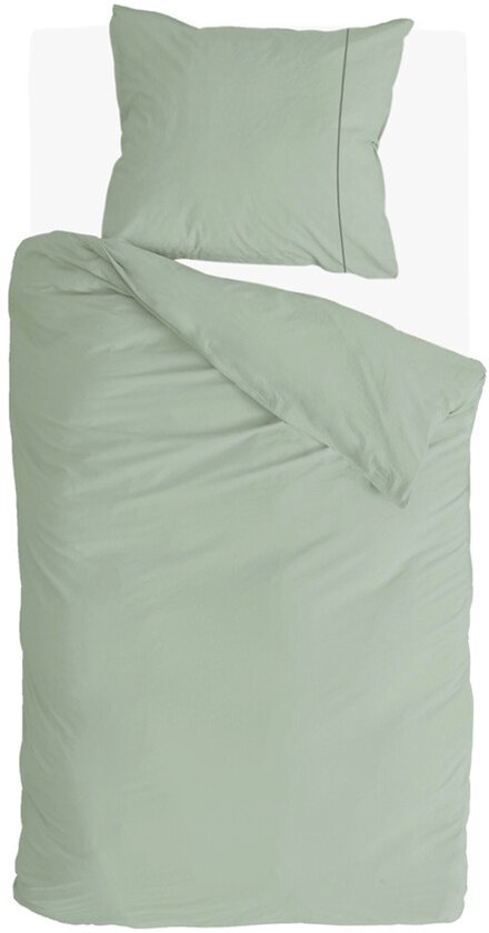 Walra Dekbedovertrek Remade Uni Essence - 140x220 - 100% katoen - Groen van Walra