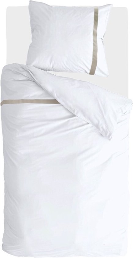 Walra Dekbedovertrek Timeless Chic - 140x220 - 100% Katoen (BCI) - Wit van Merkloos