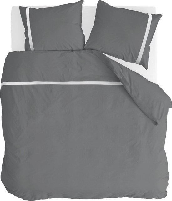 Walra Dekbedovertrek Timeless Chic - 200x220 - 100% Katoen (BCI) - Antraciet van Walra