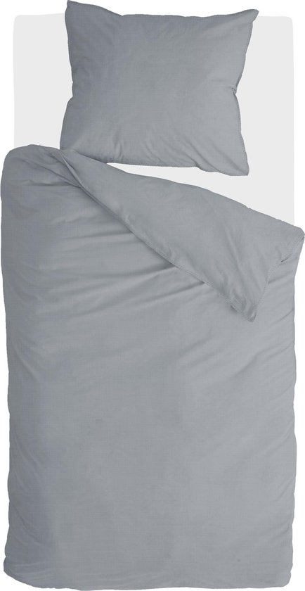 Walra Dekbedovertrek Vintage Cotton - 140x220 - 100% Katoen - Elephant Grey van Walra