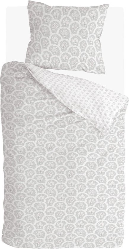 Walra Dekbedovertrek Vintage Memory - 140x220 - 100% Katoen (BCI) - Grijs van Walra