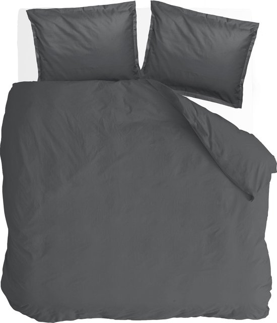 Walra Dekbedovertrek Vintage Satin - 240x220 - 100% Katoen - Antraciet van Walra